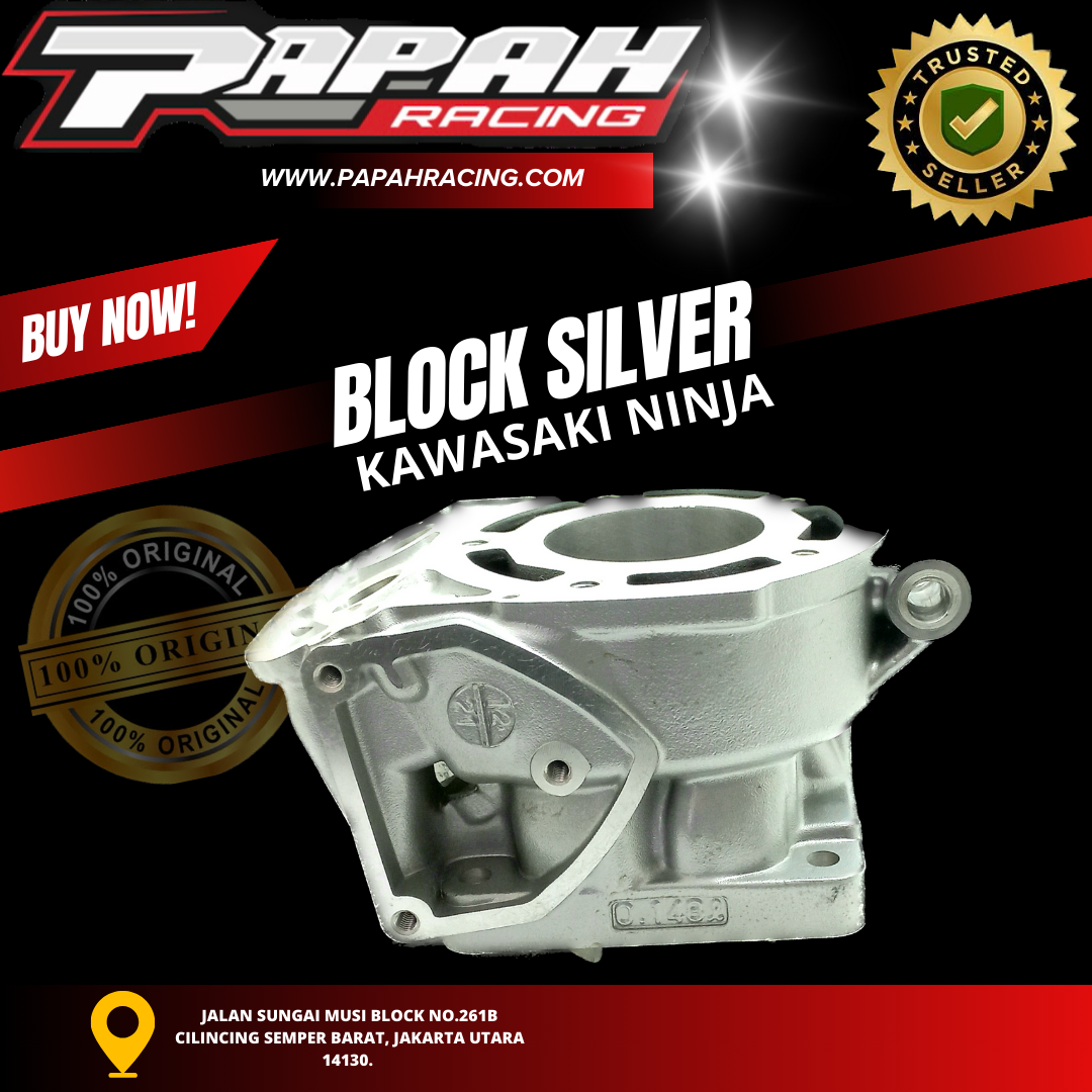 BLOK KAWASAKI ZX SILVER 